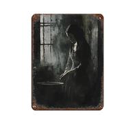 WJWART Poster retrò in metallo con scritta Lady Macbeth che si lava le mani, decorazione da parete, per bar, grotte, bar, famiglie, garage, 30 x 40 cm