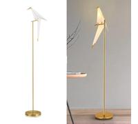 WJWWO Lampada da Terra Origami Bird LED - Moderna Lampada da Terra Origami Bird con Paralume in PVC E Base in Metallo per Soggiorno, Camera da Letto, Sala da Pranzo, Ufficio,coolcolors