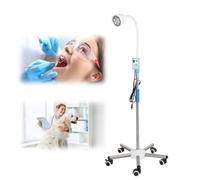 WJWWR Lampada da Visita Medica da Pavimento Ruotabile A 360° con Altezza Regolabile, Base Mobile su Ruote Silenziosa, Lampada Chirurgica Ad Alto CRI 6000-6500K per Ambulatori Clinici