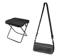 WJWZZGYL Foldable Backpack Stool,Portable Seats for Mountaineering and Hiking,leggeri ma robusti sedile pesca campeggio sgabelli (Nero, 26,9 x 23,9 x 23,8 cm)