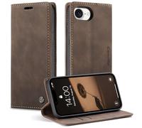 WJXEXRS Cover per iPhone 16E 5G / iPhone 17E 5G, Custodia in Pelle Premium, Supporto Slot per Schede, Portafoglio Kickstand Flip Wallet Magnetica Custodie Porta Carte, Adatto per iPhone 16E/17E -Caffè