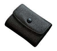 WJXFHTD Portafoglio per carte di credito con blocco RFID, da donna, in pelle PU, con fibbia a fisarmonica, con più slot per schede, organizer compatto e sicuro per carte d'identità, nero, Bellissimo