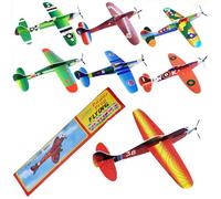 WJXKAZYX 24 Pezzi Aeroplani Polistirolo Set,Aeroplani in Polistirolo,Alianti Misti Confezionati Singolarmente Set, Alianti Volanti,Aeromodello Aliante per Regali di Festa a Sorpresa per Bambini