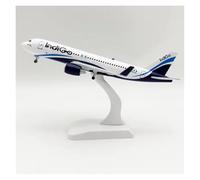 WJXNNON 20 centimetri A320 Per India Indigo Airlines 1:400 Scala Lega Metallo Diecast Modello di Aereo Con Landing Gear Ragazzi Regali Decorazione Display