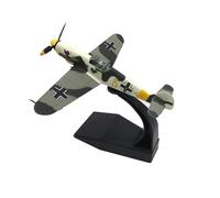 WJXNNON Aereo Da Caccia Tedesco Della Seconda Guerra Mondiale Bf-109, Modello In Lega, Scala 1:72, Giocattolo Da Collezione War Thunder, Pronto All'uso.(Yellow)