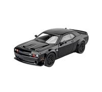 WJXNNON Per Dodge Challenger Hellcat Toy Car Die Cast Cars Toy Pull Back Hellcat Modellini Di Auto Con Suono E Luce Scala 1: 32(Black No Box)