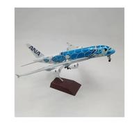 WJXNNON Per La Pittura Di Tartarughe Marine ANA, Modello Di Aereo A380, Aerei In Metallo Pressofuso, Souvenir All Nippon Airways, 20 Cm(Blue)