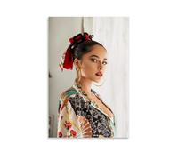 WJYCHEND Poster su tela con copertina di Becky G Singer, serie musicale, decorazione artistica da parete, per camera da letto, 40 x 60 cm, senza cornice