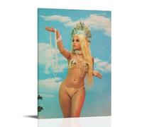 WJYCHEND Poster su tela con copertina di Becky G Singer, serie musicale, decorazione artistica da parete, per camera da letto, 20 x 30 cm, stile cornice