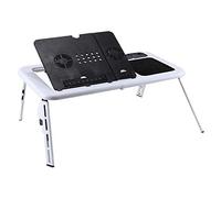 WJYLM Folding Laptop Desk Computer da tavolo regolabile Supporto pieghevole da tavolo di raffreddamento del vassoio ventola per andare a letto Divano notebook, computer portatile della base del vas...