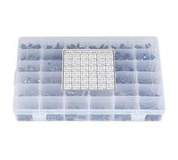 WJZJSVWTAU 1000pcs 36 Values Electrolytic Capacitor, Radial Capacitor Assorted Kit, Electrolytic Assortment Kit, Electronic Capacitor Components for Electronic Circuitry diy supplies