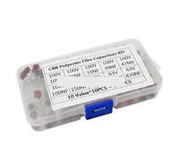 WJZJSVWTAU 100PCS 10nF~470nF Metallized Polyester Film Capacitors Assortment Kit High Precision and Stability Samples CBB Capacitor Set DIY Supplies diy supplies