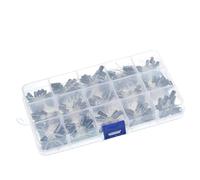 WJZJSVWTAU 200pcs/lot Radial capacitors Set 15Values 0.1uF-220uF Electrolytic Capacitor Assortment Kit 10V/16V/25V/50V Capacitor Pack diy supplies