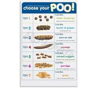 WJZJSVWTAU Bristol Stool Chart - Digestive Health & Bowel Movement Reference Guide Poster(Unframed,08x12inch(20x30cm))
