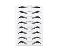 WJZJSVWTAU Brow Shape Inspiration Poster - Chart of Classic & Modern Eyebrow Styles - Stylish Beauty Wall Art for Makeup Lovers, Salons, and Aesthetic Rooms(Framed,12x18inch(30x45cm))