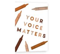 WJZJSVWTAU Classroom Diversity - Your Voice Matters Inspirational Canvas Wall-Art for Inclusive Schools, Nursery Mental Health Decor and Counseling Office(Framed,16x24inch(40x60cm))