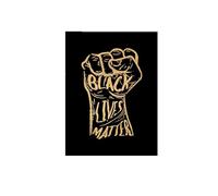 WJZJSVWTAU Empowerment Wall-Art BLM, Gold Foil Canvas Print for Black History Decor, Motivational Black Pride Artwork, Inspirational Home Office Gift, Ready to Hang(Unframed,12x18inch(30x45cm))