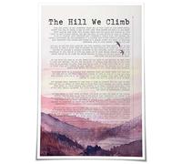 WJZJSVWTAU The Hill We Climb Quote Wall Art - Powerful Poem by Amanda Gorman, Typography Poster for Bedroom Study(Unframed,08x12inch(20x30cm))