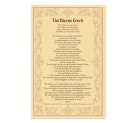 WJZJSVWTAU The Nicene Creed and Apostle‘s Creed Poster - Essential Christian Prayers Wall Art - Educational & Inspirational Decor for Classroom, Church, Home(Framed,16x24inch(40x60cm))