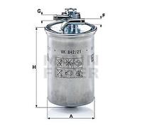 Mann Filter Filtro carburante WK 842/21 x