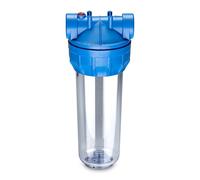 WK - Contenitore Vuoto per Filtrazione Acqua da 10 Pollici con Attacchi da 1 Pollice, Utilizzabile con Tutte le Cartucce