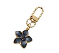 WKabnkn Accessorio alla moda per borsa a forma di fiore, gioiello per auto, elegante supporto adatto per chi ama gli stili unici portachiavi in lega, Nero , Taglia unica