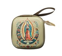 WKabnkn Borsa multiuso per rosario da preghiera, custodia quadrata portatile per incontri spirituali del tempio, piccoli oggetti per regali, Guadalupe, Taglia unica