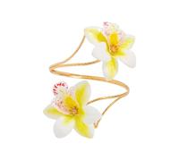 WKabnkn Braccialetto Frangipani regolabile per le donne gioielli in ferro portatile per compleanni feste matrimoni gioielli per il corpo per le donne, Misura unica, come descritto