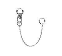 WKabnkn Catena per labbro Ear Cuff Non Piercing Orecchino Gioielli Finto Naso Labbro Polsino Catena In Acciaio Inox Un Pezzo Clip E Orecchino, Misura unica, come descritto, come descritto