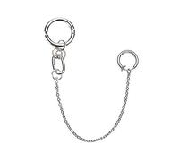 WKabnkn Catena per labbro Ear Cuff Non Piercing Orecchino Gioielli Finto Naso Labbro Polsino Catena In Acciaio Inox Un Pezzo Clip E Orecchino, Misura unica, come descritto, come descritto
