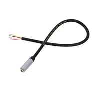 WKabnkn Connettore femmina da 3,5 mm per cavo stereo TRRS con estremità aperta per riparazione di cuffie e altoparlanti
