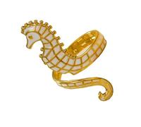 WKabnkn Elegante anello a forma di cavalluccio marino a goccia d'olio, moderno, con dettaglio a goccia di olio per una dichiarazione di moda unica e robusta, Misura unica, come descritto, come