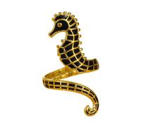 WKabnkn Elegante anello a forma di cavalluccio marino a goccia d'olio, moderno, con dettaglio a goccia di olio per una dichiarazione di moda unica e robusta, Misura unica, come descritto, come