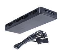 WKabnkn Mozzi multipli del regolatore del fan del ARGB PWMs del porto con alimentazione di SATA e telecomando per il desktop di raffreddamento ARGB caso Fan Splitter