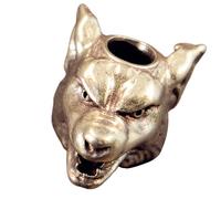 WKabnkn Ornamento unico in ottone testa di lupo per decorazione zaino elegante paracord portachiavi ciondolo gioielli che fanno forniture per gli appassionati all'aperto accessorio, Misura unica, come
