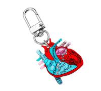 WKabnkn Portachiavi anatomico con ciondolo a forma di cuore, accessorio educativo per studenti di fisica e operatori sanitari con diagramma di organi, Cuore 3, Taglia unica