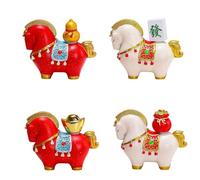 WKabnkn Zodiacs Cavallo Resine Decorazione Casa Ufficio Accento Pezzo Nuovo Anno Presente O Desktop Shelf Display Miniature Decors Cavallo Per Regalo