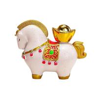 WKabnkn Zodiacs Cavallo Resine Decorazione Casa Ufficio Accento Pezzo Nuovo Anno Presente O Desktop Shelf Display Miniature Decors Cavallo Per Regalo