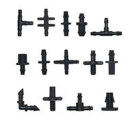 WKAIYUAN Connettore for irrigazione a Goccia, irrigatore, Attacco da 1/8" a 1/4", Raccordo a T, Gomito, Raccordo for Riparazione Tubi dell'Acqua, Giardino, 3/5, 4/7 mm, Giunto for Tubo(L)