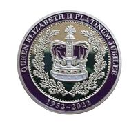 WKAIYUAN Giubileo di Platino Medaglia Regina Elisabetta II Monete d'oro, Argento e Rame Medaglie Commemorative Monete-Argento