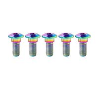 WKAIYUAN Vite for disco freno for moto in titanio Bulloni for rotore freno a disco Fissaggio M8*20 25 30mm for fissaggio disco ruota flottante(Rainbow,5pcs M8x25mm)