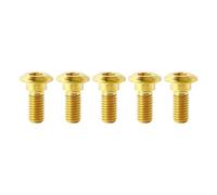 WKAIYUAN Vite for disco freno for moto in titanio Bulloni for rotore freno a disco Fissaggio M8*20 25 30mm for fissaggio disco ruota flottante(Gold,5pcs M8x25mm)