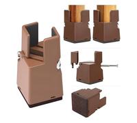 Wkantlaes 4 Rialzi per Letto Alza Piedi Letto Rialzo Letto Contenitore Alzate da Letto Rialzi per Mobili Alzare Letto Aggiungi Altezze Regolabili da 10 cm per Letto/Divano/Tavolo/Mobili