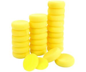 wkao 30 spugne gialle per acquerello, morbide spugne per pittura acrilica, ideali per giovani creatori e artisti, perfette per timbratura e progetti creativi
