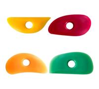 wkao 8 spatole in silicone per argilla, raschietti per ceramica, strumenti per scolpire da 9 cm, spatola in gomma flessibile per levigare argilla polimerica, ceramica, modellismo artistico