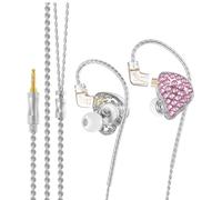 wkao Auricolari da gioco HiFi cablati, 2 pezzi, cuffie in-ear monitor con microfono, cavo da 2 m, design over-ear, perfette per donne, PC e telefoni cellulari