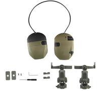 wkao Cuffie armate, protezione elettronica per le orecchie, cancellazione del rumore e miglioramento della voce, compatibili con caschi Fast, staffa per casco aggiornata, stabile, leggera