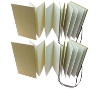 wkao Diario pieghevole per artisti, 2 pezzi, quaderno A5 a fisarmonica, 38 pagine fronte-retro, carta per acquerello e disegno, ideale per progetti artistici, album di ritagli e francobolli, dischi