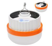 wkao Lanterna solare per esterni, 50 W/100 W, luce di emergenza con USB di tipo C, gancio estensibile per campeggio, mercati notturni e avventure