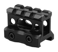 wkao Picatinny Riser Mount, 30,5 mm Altezza Red Dot Riser con 20 mm Rail, Lega di Alluminio Ottica Riser, 1.5 "40 mm Lunghezza, Leggero Design Cavo, Nero